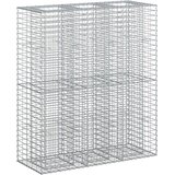  Gabionski uzdignuti krevet 2 pcs Srebrno 130 x 50 x 150 cm | shoptok.hr