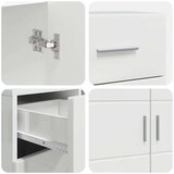  Strani šal z vrati Bela z visokim sijajem 88.5 x 30.5 x 73 cm, (5000068979) | Shoptok.si