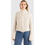 24COLOURS Knitted Full Zip Pulover beige Cene