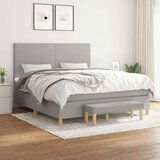  Box spring s madracem svjetlosiva 160x200 cm tkanina Cijene
