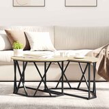  Kava Stol Sonoma hrast 80 x 80 x 42 cm Inženjerska drva i čelik | shoptok.hr
