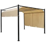 Pergola 3x3x2,27m sa ravnim krovom GHGP-03 bež