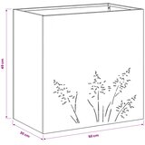  Vrtna saksija Srebrna 50 x 30 x 49 cm Nehrđajući čelik | shoptok.hr