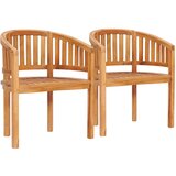 The Living Store Stola v obliki banane 2 kosa trdna tikovina - Vrtni Stol, (21480284) | Shoptok.si