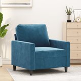 The Living Store Fotelj moder 60 cm žamet - Enosed, (21495048) | Shoptok.si