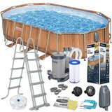 Bestway Steel Pro MAX ovalni bazen 6.10 x 3.66 x 1.22m sa masažerom i pumpom