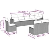  8-dijelni set vrtnih sofa od poliratana s jastucima crni | shoptok.hr