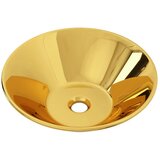 Maison Chic Umivalnik - Kopalna umivalnik - Lavabo keramičen 42x14 cm zlat, (21684546) Cene