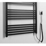Sapho električni sušač za peškire metro-e 800W 162x60 cm mat crna | Eponuda.com