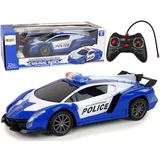  Auto na daljinsko upravljanje Police Racing 1:16 LED - plavi