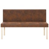  Klupa od umjetne brušene kože 139,5 cm smeđa | Eponuda.com