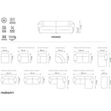 Makamii Bež žameten tabure Moana – | Shoptok.si