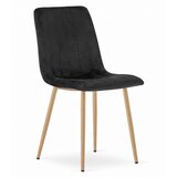  Stolica LAVA - Crni Baršun / Drvene Noge x 3 | shoptok.hr