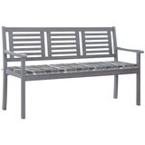  The Living Store Vrtna klop za 3 osebe z blazino 150 cm siv evkaliptusov les - Klop, (21456641) Cene