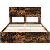  Krevet s od storage s uzglavljem Dimljeni hrast 135 x 190 cm | shoptok.hr