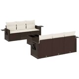 vidaXL 7-dijelni set vrtnih sofa od poliratana s jastucima smeđi | shoptok.hr