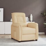 vidaXL Naslanjač s funkcijo vstajanja krem blago iz mikrovlaken | Shoptok.si