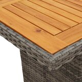  11-dijelni vrtni bistro set od poliratana s jastucima sivi | shoptok.hr