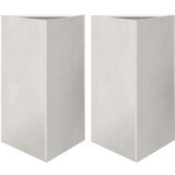 vidaXL Vrtne sadilice 2kom trokutasta 50x43x75cm od nehrđajućeg čelika | shoptok.hr