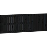 Maison Chic stensko posteljno vzglavje - vzglavna omarica - nočna omarica črno 166x3x60 cm trdna borovina, (21706956) | Shoptok.si