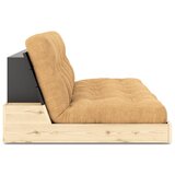 Karup Design Senf žuta/svjetlo smeđa sklopiva sofa od samta 196 cm Base – | shoptok.hr