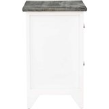  Nočna omarica siva in bela 38x28x45 cm les pavlovnije, (21073691) | Shoptok.si