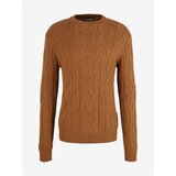 Tom Tailor Brown Men's Sweater with Wool - Men