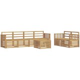  Set vanjskih sofa 7 kom. Bijela Čvrsto drvo akacije | shoptok.hr