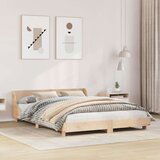 vidaXL Okvir kreveta bez madraca 135 x 190 cm od masivne borovine | shoptok.hr