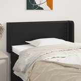  Uzglavlje s ušima crno 83x16x78/88 cm od umjetne kože | shoptok.hr