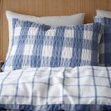 Catherine Lansfield Plava flanelska posteljina za krevet za jednu osobu 135x200 cm Gingham Check – | shoptok.hr