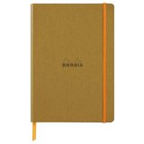  Notes A5, Rhodiarama soft, s gumicom, diktando crte, zlatni | shoptok.hr
