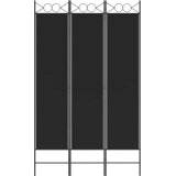 Sobna pregrada s 3 panela crna 120 x 200 cm od tkanine | Eponuda.ba