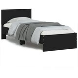  Okvir kreveta s uzglavljem crni 90 x 200 cm konstruirano drvo | Eponuda.com