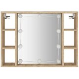 Ormarić s ogledalom LED boja hrasta sonome 76 x 15 x 55 cm | shoptok.hr