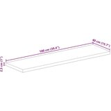 Stolna ploča 100x40x2 5 cm pravokutna od masivnog drva manga | shoptok.hr