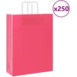  Papirnate vrećice 250 kom s ručkama ružičaste 32x12x42 cm | shoptok.hr