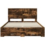  Konstrukcija postelje z vzglavjem Dimljeni oreh 150 x 200 cm, (5000103243) | Shoptok.si