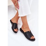 EVENTO Women's Eco Leather Slippers On Flat Heel Black Kalimira | shoptok.hr