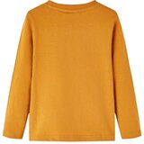  Dječja majica dugih rukava tamna oker 128 | shoptok.hr