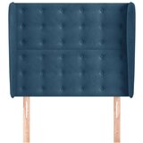  Uzglavlje s ušima tamnoplavi 103x23x118/128 cm baršunasti | shoptok.hr