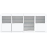  Komoda s LED svjetlima bijela 164 x 37 x 67 cm | shoptok.hr