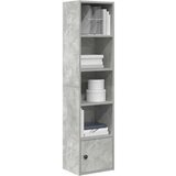 vidaXL Regal za knjige boja betona 31x24x127 cm konstruirano drvo | shoptok.hr