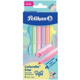 Pelikan Fiber Pen colorella star pastel, kartonska škatla 6, (21655462) Cene