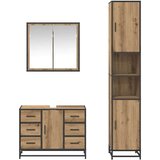  Set namještaja za kupaonicu s ladicama 3 pcs Umjetnički hrast | shoptok.hr