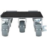 vidaXL Pohištveni valjčki 4 kosi z dvigalom 17,5x16x7,5 cm jeklo 1600 kg | Shoptok.si