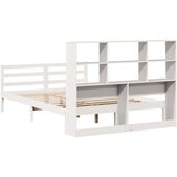 vidaXL Krevet s regalom z knjige bez madraca bijeli 120x190cm borovina | shoptok.hr
