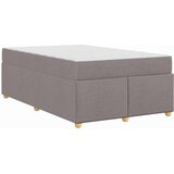 vidaXL Konstrukcija postelje z vzmetnico Taupe 120 x 200 cm blago | Shoptok.si