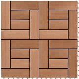 vidaXL Pločice za trijem 22 kom 30 x 30 cm 2 m² WPC smeđe Cijene