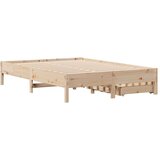 vidaXL Okvir kreveta bez madraca 135 x 190 cm od masivne borovine | shoptok.hr